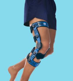 Attelle de genou articulée avec contrôle de la fexion extension